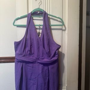 SHEIN sheer lavender halter jumpsuit - XL fits more like a large